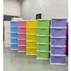 5 Tier Plastic Drawer Cabinet Storage Rack Cupboard for Clothes Wardrobe Organizer Random Color