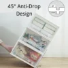 Modern Big Storage Durable White  Transparent Clothes Plastic Drawer Cabinet Stackable