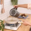 Stainless Steel Oil Filter Pot Grease Storage Container Kitchen Tools Strainer Dispenser Can