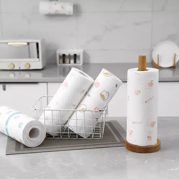 Disposable Stain Removal Kitchen Towel Paper Tissue 50pcs Washable Cookware Utensil Dish Cloth Rag