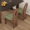 French Vintage Dining Chair  Nordic Mermaid Makeup Backrest Chair  Dressing Chair  Solid Wood Chair
