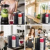 Cup Holder Dispenser Rotatable Coffee Cups Lids Seasoning Cosmetic Storage Organizer Rack